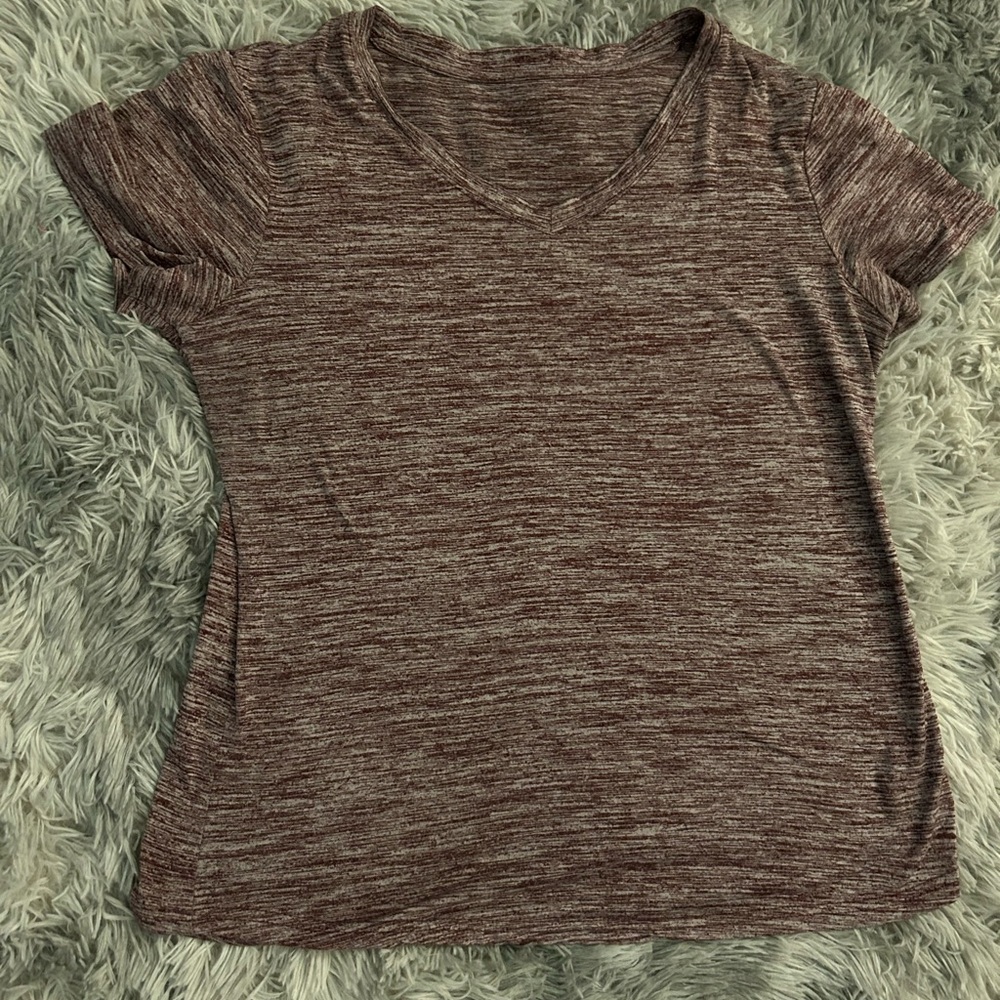 Avia Women's Heathered Brown Short Sleeve Tee